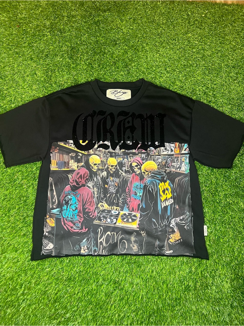 Black Graphic Crewneck Tee